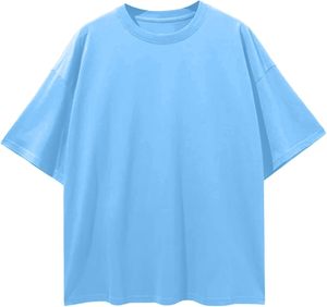 เสื้อยืดแขนสั้นผู้หญิง ผ้าหนา ทรงหลวม เรียบง่าย สไตล์สตรีทแวร์ โลโก้เรียบๆ - Product Image 1