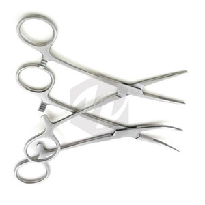 Pinces Halstead courbées en acier inoxydable de qualité supérieure, instrument chirurgical médical pour la fixation et l'hémostase en procédures vétérinaires - Product Image 2
