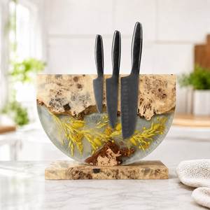 Cuchillo de Mesa Elegante con Mango de Resina, Cuchillo de Cena Artesanal Hecho a Mano, Cuchillo de Servir con Empuñadura Decorativa de Resina - Product Image 2