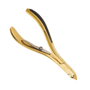 Cortauñas de Titanio Color Dorado, Acero Inoxidable con Acabado Espejo, para Manicura, con Resorte - Product Image 3