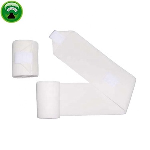 <b>White</b> Rubber Nylon Elastic Horse Bandage <b>Wraps</b> - Product Image 1