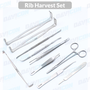Juego de Instrumentos de Primera Calidad para Extracción de Cartílagos de Costillas, Kit de Herramientas Profesionales para Injerto de Cartílagos de Costillas en Cirugía Plástica y Rinoplastia - Product Image 1