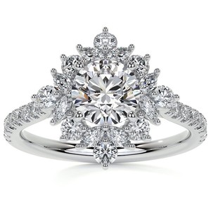 Anillo Clásico de Moissanita Tallada en Plata de Ley 925 con Baño de Rodio Certificado, Anillo de Compromiso, Boda, Nupcial, Solitario de Lujo Brillante - Product Image 1