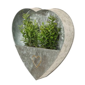 Maceta Colgante de Metal Galvanizado Vintage en Forma de Corazón para Decoración de Jardín Interior y Exterior, Porta Hierbas, Precio Más Bajo - Product Image 1