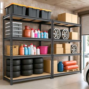 Adjustable 4-layer Shelf Spacing Iron Gloves Display Rack Gourd Shaped Perforation Rubber Mallet 122*45*153.5cm <b>Kitchen</b> <b>Storage</b> - Product Image 3