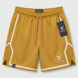 Shorts de basket-ball en mesh premium, nouveau design, avec matière à séchage rapide, coupe décontractée, style athlétique confortable et profondément agréable pour le sport. - Product Image 4