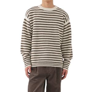 Cárdigan Personalizado para Hombre con Cuello Alto a Rayas, Suéter de Manga Larga, Lana Gruesa y Cachemira, Moda de Invierno, Tejido Cálido, ODM - Product Image 2