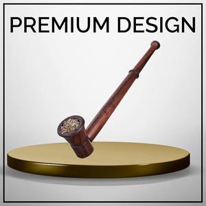 Pipa de Fumar de Madera Vintage Premium, Pipa de Tabaco Clásica Hecha a Mano, Pipa de Fumar de Madera Natural, Pipa de Tabaco Tradicional Hecha a Mano - Product Image 2