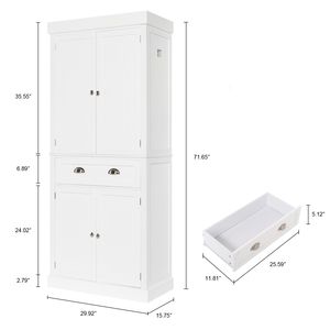 Organizer per armadietto bianco RT con cassetto singolo e doppia anta - Product Image 6