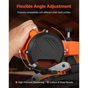 Afilador de Cadenas Eléctrico Profesional de 85W, 5000 RPM, Afilador de Cadenas de Sierra de Banco con 2 Muelas Abrasivas - Product Image 3