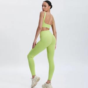 Ropa Deportiva de Alta Calidad para Gimnasio, Conjunto de Yoga de Dos Piezas de Secado Rápido para Mujer, Venta al Por Mayor - Product Image 3