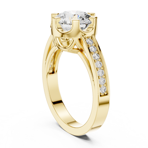 Bague Solitaire en Or Massif 14K 18K avec Diamant de Laboratoire Taille Ronde 1.70CT DEF VVS Certifié IGI, Bague de Mariage Classique ODM - Product Image 4