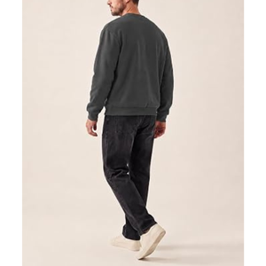 Sweat-shirt à capuche gris foncé pour homme, coupe classique, 100% coton, vêtement décontracté - Product Image 5