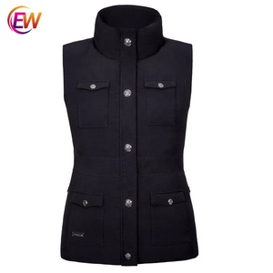 EW vendita calda Gilet equitazione Mindy equitazione <span class=keywords><strong>cavallo</strong></span> <span class=keywords><strong>argento</strong></span> bottone Gilet nero - Product Image 5