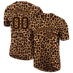 Camiseta Personalizada con Estampado de Leopardo, Camiseta de Manga Corta con Patrón Animal para Hombre, Ropa Deportiva Transpirable de Alta Calidad OEM - Product Image 4