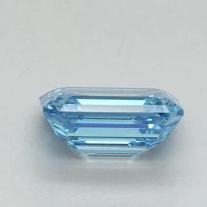 Diamante Azul Intenso de Corte Esmeralda Cultivado en Laboratorio, Certificado por IGI, Diamante Azul Suelto para Anillo de Compromiso Personalizado de 1-5 Quilates VVS VS - Product Image 3