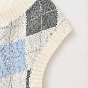 Suéter sin mangas con cuello en V, transpirable y agradable para la piel, suéter de punto a rayas estilo universitario para hombre, cárdigan con botones. - Product Image 5