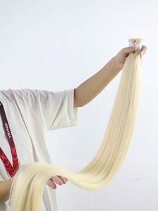 Extensions de cheveux Remy vierges vietnamiennes en vrac 100 grammes Machine à vague naturelle Double trame toutes les couleurs NASA cheveux 60cm de longueur - Product Image 3