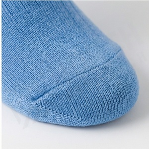 Crew <b>Socks</b> Solid Blue Ribbed Knitted Breathable Casual Adult Regular Fit - Product Image 6