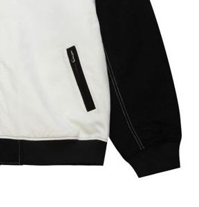 Blouson d'hiver pour homme grande taille style universitaire - Cuir véritable et tissu en laine, col montant, respirant - Product Image 4