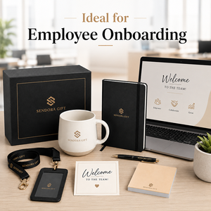Coffret cadeau de bienvenue pour nouveaux employés personnalisé avec logo, mug en céramique, carnet, stylo, notes adhésives, cordon, coffret cadeau d'accompagnement professionnel - Product Image 5