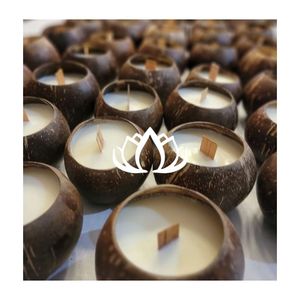 LISTO PARA ENVIAR 2026 Vela de Cáscara de Coco con Cera de Soja Pura para Decoración del Hogar y Relajación, Fragancia Duradera, Artesanía Premium - Product Image 1
