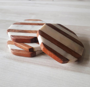 Wooden Tree Slice Coaster Set Round 400mm Diameter Handmade Retro Design Mats & <b>Pads</b> - Product Image 1