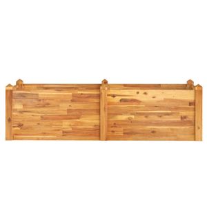 Jardinera Elevada Grande de Madera de Acacia Sólida, Natural y Apilable para Suministros de Jardín - Product Image 3
