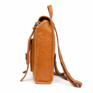 Sac à dos en cuir grande capacité, sangle réglable, durable, unisexe, sac de voyage 20-35L, résistant à l'eau, fermeture à boucle, poids 1,5 kg - Product Image 5