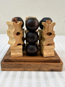 Juego de Tic Tac Toe de Madera, Juego de Mesa de Madera Hecho a Mano, Rompecabezas de Madera, Tic Tac Toe para Mesa de Centro - Product Image 6