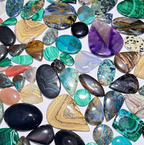 Lote al por mayor de piedras preciosas sueltas de cabujón en forma natural de varios tamaños y formas - Product Image 6