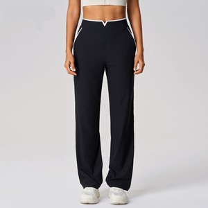 Leggings Deportivos de Golf para Mujer, Diseño OEM, Cintura Alta, Pierna Recta, Ligeros, Elásticos, Tejidos, con Bolsillos - Product Image 4