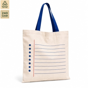 กระเป๋าผ้าฝ้ายพิมพ์ลายตามสั่ง 240 GSM ขนาด 38x42 ซม. ใช้ซ้ำได้ เหมาะสำหรับใส่ของไปโรงเรียน ของชำ ของที่ระลึก ของแจก ขายส่ง รับผลิตแบบ OEM ODM ผู้ผลิตและผู้ส่งออก - Product Image 1