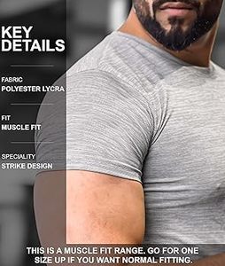T-shirt homme de haute qualité, tissu bio durable, coupe musclée, vêtements de sport athlétiques, broderie graphique. - Product Image 4
