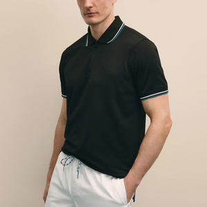 T-shirt pour homme à manches courtes, noir, respirant, séchage rapide, avec logo imprimé DTF personnalisé, poids lourd 180g - Product Image 4