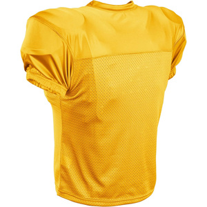 Maillot de football jaune à col en V pour homme, manches courtes, respirant, en polyester, uniforme de sport - Product Image 3