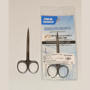 Tijeras La Grange de Acero Inoxidable de Primera Calidad, Instrumentos Quirúrgicos Curvos Microquirúrgicos, Aprobadas por la CE, Tijeras La Grange TC 11.5CM - Product Image 1