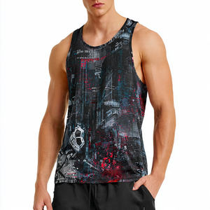 <b>Men's</b> <b>Black</b> V-Neck Sleeveless Tank Top Quick Dry Polyester Training Sleeveless <b>Vest</b> Tops Lightweight Quick Dry - Product Image 3