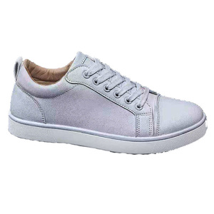 White P.U Leather Sneakers Unisex Spring Casual <b>Walking</b> Shoes Lightweight EVA Midsole Rubber Outsole - Product Image 4