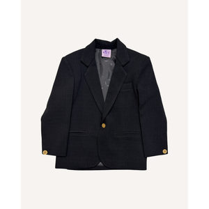 Blazer noir texturé formel pour garçons - Product Image 2