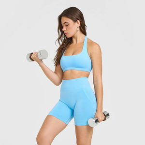 Conjunto Deportivo Impact para Mujer, Top sin Espalda, Shorts sin Costuras con Efecto Scrunch, Ropa de Gimnasio, Ropa Deportiva, Conjuntos para Entrenamiento - Product Image 3