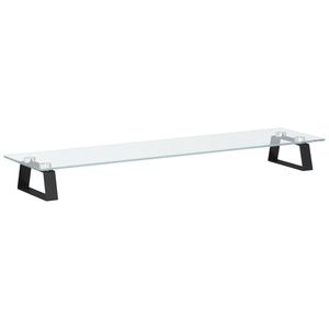 Support d'écran en verre trempé et métal noir 31,5"x7,9"x3,1" pour ordinateurs de bureau - Product Image 2