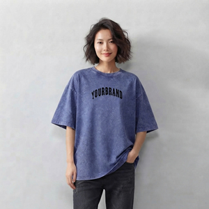 เสื้อยืดคอกลมผ้าฝ้าย 100% สกรีนโลโก้แบบแอพพลิเคชั่น  รักษ์โลก ใส่สบายในฤดูร้อน ทรงปกติสำหรับผู้หญิง - Product Image 4