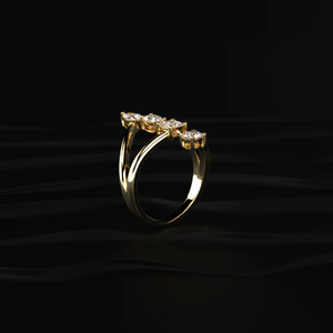 Premium Diamond <b>Ring</b> 4 Stone <b>Split</b> Shank Engagement <b>Ring</b> Sustainable Diamond <b>Ring</b> Lab Grown Diamond <b>Ring</b> New Design For Women's. - Product Image 5