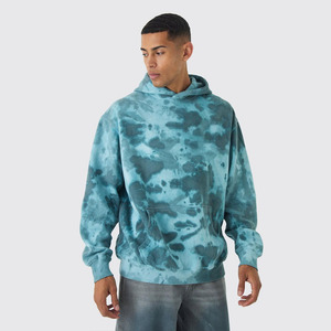 Custom Manufacturer Tie Dye Oversized Pullover Hoodie Breathable 100% Cotton Heavy Thick Streetwear Acid Wash Hoodies Men - Product Image 1