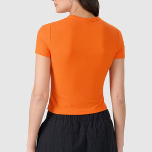 T-shirt court de sport pour femme, léger, 210 g/m², couleur personnalisée, dernier design, vêtement de sport d'été - Product Image 5