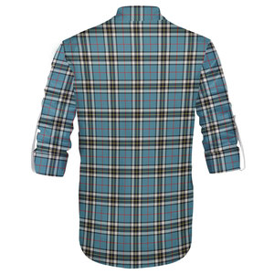 Chemise Ghillie écossaise haut de gamme pour homme, motif tartan Anderson, style Jacobite, à lacets, faite sur mesure - Product Image 2