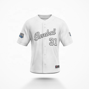 Maillot de baseball haute performance personnalisé avec logo d'équipe, respirant, anti-humidité, à boutons, pour le sport et les matchs - Product Image 3