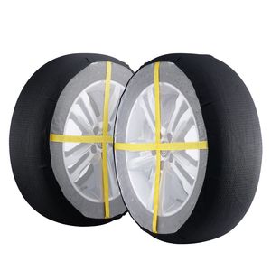 Chaînes à neige épaisses à couverture intégrale pour pneus de voiture, SUV, pick-up – Chaussettes de pneu en fibre de polyester avec protection anti-glisse pour la neige - Product Image 2