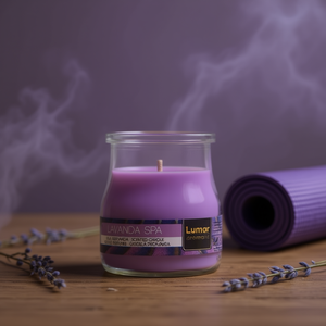 Candela profumata da spa 100g in barattolo di vetro, fragranza per yoga e meditazione - Product Image 3